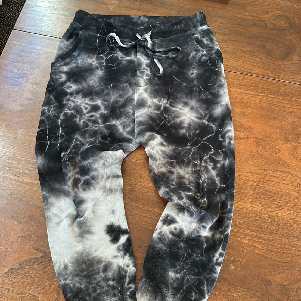 Nili Lotan Black & White Tie-Dye Track Pants Cared for and excellent condition.